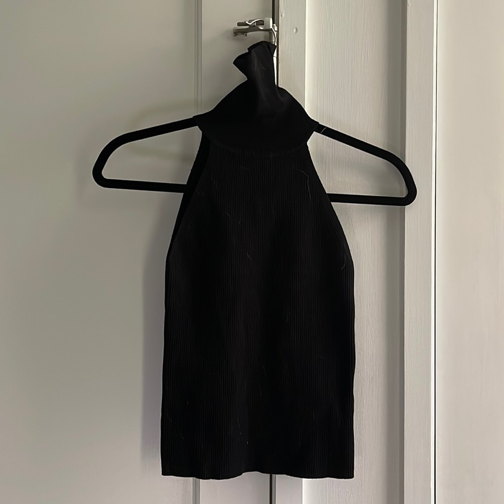 Zara bodycon turtleneck tank top - size S - black